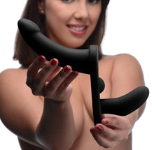 Load image into Gallery viewer, Double Take 10X Double Penetration Vibrating Strap-on Harness - Black