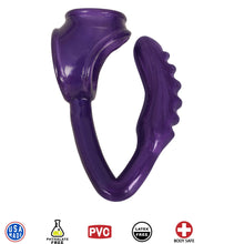 Load image into Gallery viewer, The Duke Cock and Ball Ring with Anal Plug -Purple