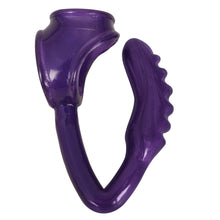 Load image into Gallery viewer, The Duke Cock and Ball Ring with Anal Plug -Purple