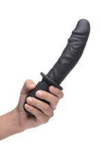 Load image into Gallery viewer, Power Pounder Vibrating and Thrusting Silicone Dildo - Black