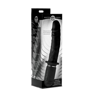 Power Pounder Vibrating and Thrusting Silicone Dildo - Black