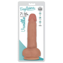 Load image into Gallery viewer, Easy Riders 7 Inch Dual Density Dildo With Balls - Flesh-1