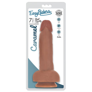 Easy Riders 7 Inch Dual Density Dildo With Balls - Tan-1
