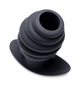 Hive Ass Tunnel Silicone Ribbed Hollow Anal Plug - Medium