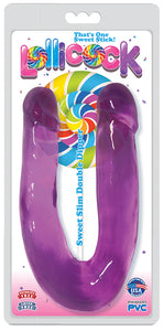 Lollicock Sweet Slim Double Dipper Dildo - Purple