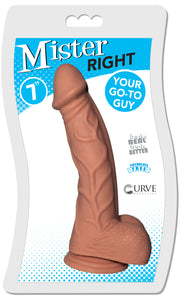 7 inch Mister Right Dildo - Tan-1