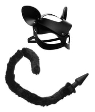 Load image into Gallery viewer, Cat Tail Anal Plug and Mask Set