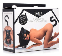 Load image into Gallery viewer, Cat Tail Anal Plug and Mask Set