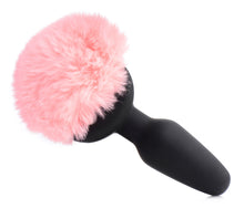 Load image into Gallery viewer, Remote Control Vibrating Pink Bunny Tail Anal Plug
