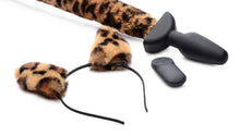 Load image into Gallery viewer, Remote Control Wagging Leopard Tail Anal Plug and Ears Set