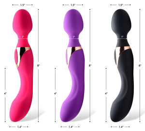 10X Dual Duchess 2-in-1 Silicone Massager - Black