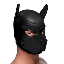 Load image into Gallery viewer, Spike Neoprene Puppy Hood - Black
