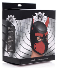Load image into Gallery viewer, Spike Neoprene Puppy Hood - Red