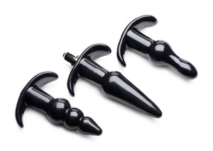 Thrill Trio Anal Plug Set - Black