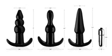 Load image into Gallery viewer, Thrill Trio Anal Plug Set - Black