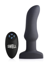 Load image into Gallery viewer, Worlds First Remote Control Inflatable 10X Vibrating Curved Silicone Anal Plug