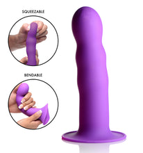 Load image into Gallery viewer, Squeezable Wavy Dildo - Purple