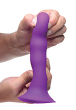 Load image into Gallery viewer, Squeezable Wavy Dildo - Purple