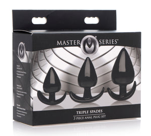 Triple Spades 3 Piece Anal Plug Set