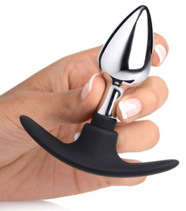 Dark Invader Metal and Silicone Anal Plug - Small