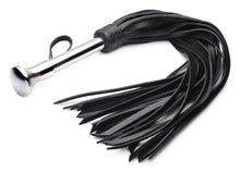 Load image into Gallery viewer, Leather Flogger with Stainless Steel Handle