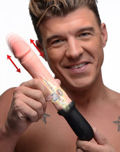 Load image into Gallery viewer, 8X Auto Pounder Vibrating and Thrusting Dildo with Handle - Beige