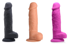 Load image into Gallery viewer, Power Pecker 7 Inch Silicone Dildo with Balls - Flesh