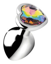 Load image into Gallery viewer, Rainbow Prism Heart Anal Plug - Medium