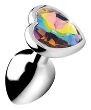 Load image into Gallery viewer, Rainbow Prism Heart Anal Plug - Small