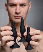 Load image into Gallery viewer, Triple Spire Tapered Silicone Anal Trainer Set