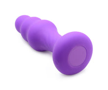 Load image into Gallery viewer, 7X Slim Ribbed Thumping Silicone Anal Plug