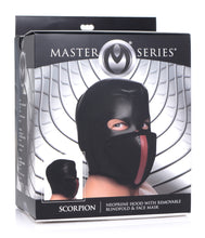 Load image into Gallery viewer, Scorpion Hood With Removable Blindfold and Face Mask