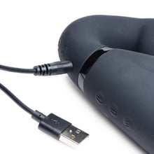 Load image into Gallery viewer, Ergo-Fit Twist Inflatable Vibrating Silicone Strapless Strap-on - Black