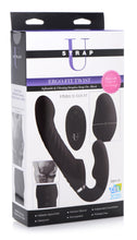 Load image into Gallery viewer, Ergo-Fit Twist Inflatable Vibrating Silicone Strapless Strap-on - Black