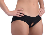 Load image into Gallery viewer, Lace Envy Black Crotchless Panty Harness - L-XL