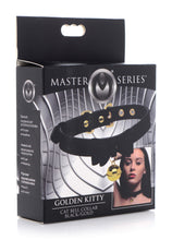 Load image into Gallery viewer, Golden Kitty Cat Bell Collar - Black/Gold