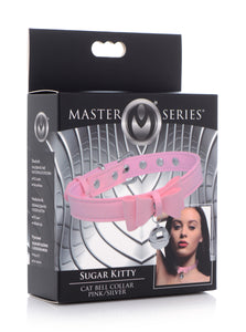 Sugar Kitty Cat Bell Collar - Pink/Silver