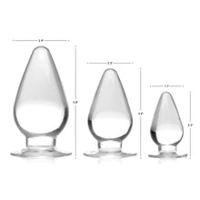 Load image into Gallery viewer, Triple Cones 3 Piece Anal Plug Set - Clear