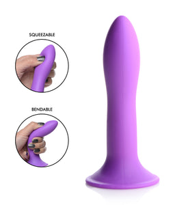 Squeezable Slender Dildo - Purple