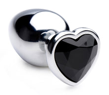Load image into Gallery viewer, Black Heart Gem Anal Plug - Large