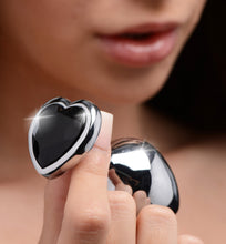 Load image into Gallery viewer, Black Heart Gem Anal Plug - Medium