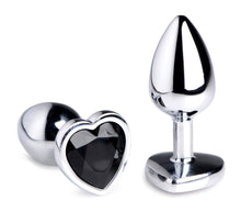 Load image into Gallery viewer, Black Heart Gem Anal Plug - Small