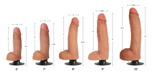 Jock Light Bareskin Vibrating Dildo with Balls - 6 Inch