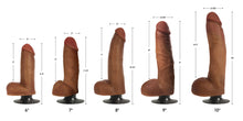 Load image into Gallery viewer, Jock Dark Bareskin Vibrating Dildo with Balls - 10 Inch