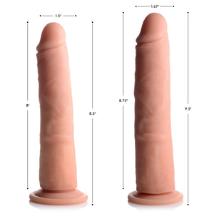 Vibrating and Rotating Remote Control Silicone Dildo - 8 Inch