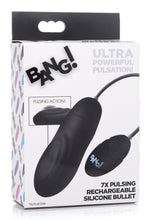 Load image into Gallery viewer, 7X Pulsing Rechargeable Silicone Vibrator - Black