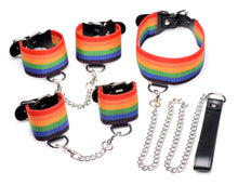 Load image into Gallery viewer, Kinky Pride Rainbow Bondage Set