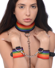 Load image into Gallery viewer, Kinky Pride Rainbow Bondage Set