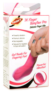 7X Finger Bang Her Pro Silicone Vibrator - Pink