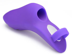 7X Finger Bang Her Pro Silicone Vibrator - Purple